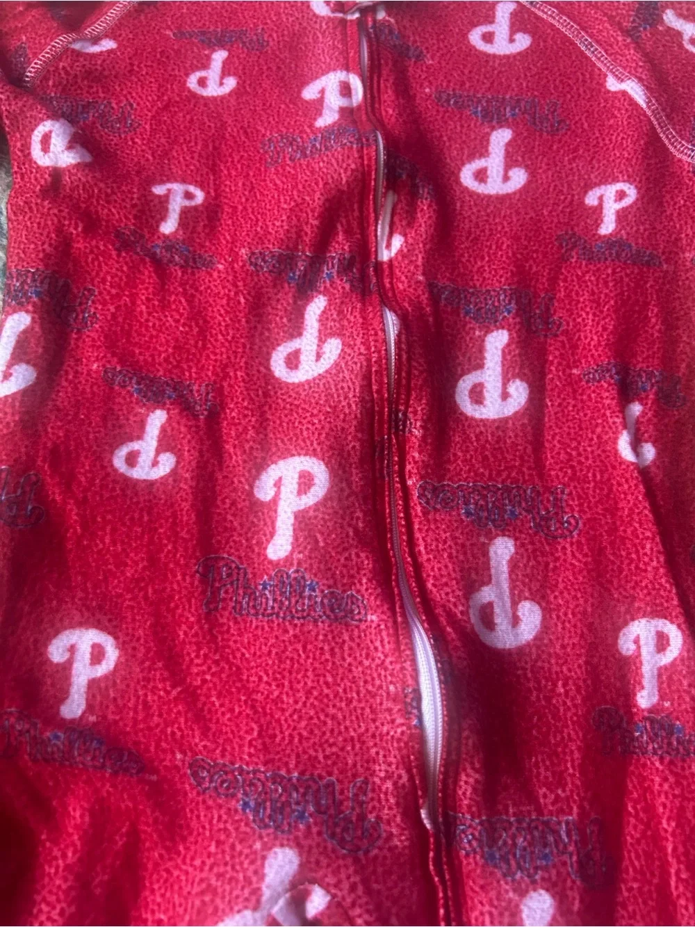 Phillies One-Piece Zip Footie Pajamas
